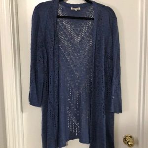 Blue cardigan